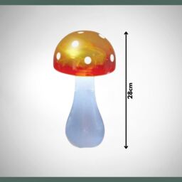Marco Paul 28cm Solar Mushroom Garden Ornament in Yellow - thumbnail 2