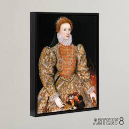 "Artery8 Elizabeth I Queen of England & Ireland Framed Canvas Wall Art Print - Size: W12"" x H16""" - thumbnail 2