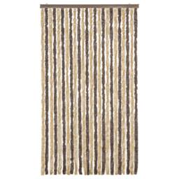 Berkfield Home Fly Curtain Dark Brown & Beige 100x220 cm Chenille - thumbnail 3
