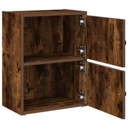 Berkfield Home Bookcase Smoked Oak 40x24x52 cm Engineered Wood in Brown - Size: 40 x 24 x 52 cm - thumbnail 5