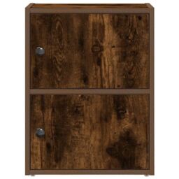 Berkfield Home Bookcase Smoked Oak 40x24x52 cm Engineered Wood in Brown - Size: 40 x 24 x 52 cm - thumbnail 4