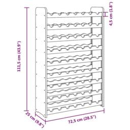 Berkfield Home Beautiful Wine Rack 72.5x25x111.5 cm Solid Wood Pine in Natural - thumbnail 9