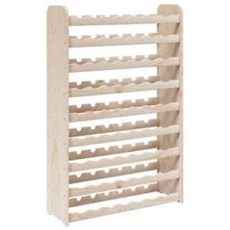 Berkfield Home Beautiful Wine Rack 72.5x25x111.5 cm Solid Wood Pine in Natural - thumbnail 7