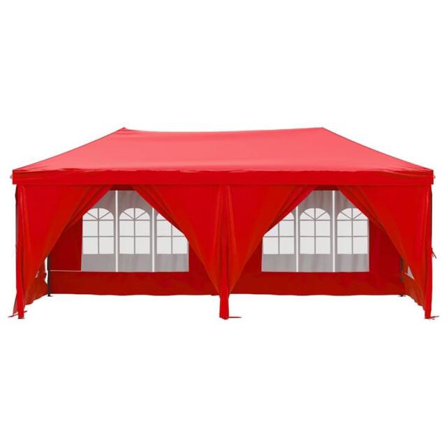 Berkfield Home Decorative Folding Party Tent with Sidewalls Red 3x6 m - image 1