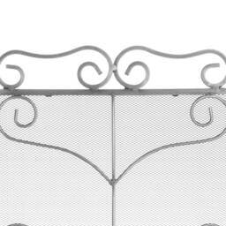 Hill Interiors Large Ornate Fire Screen in Metallic Silver - thumbnail 2