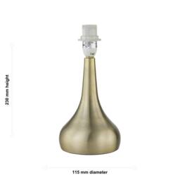 First Choice Lighting Set of 2 Romana - Antique Brass 23cm Touch Operated Table Lamp Bases in Bronze - thumbnail 3