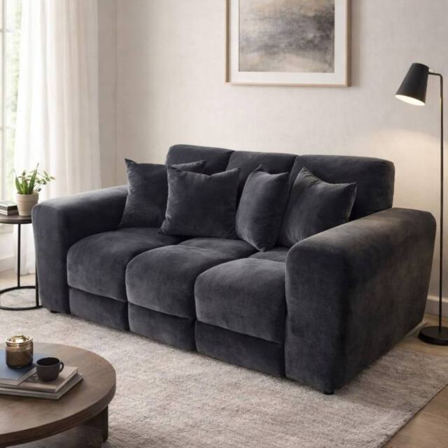 Stratus Interiors Jacob Modern Bubble Cloud Sofa for Stylish Living Rooms in Charcoal - image 1
