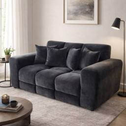 Stratus Interiors Jacob Modern Bubble Cloud Sofa for Stylish Living Rooms in Charcoal - thumbnail 1