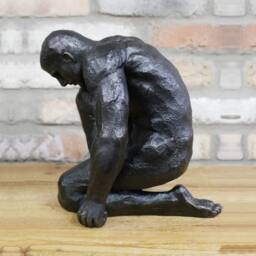 Gifts Direct 2 U Kneeling Naked Man Ornament Sculpture in Black - thumbnail 2