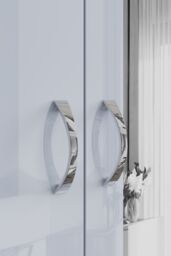 FWStyle High Gloss Grey 2 Door Mirrored Double Wardrobe - thumbnail 5