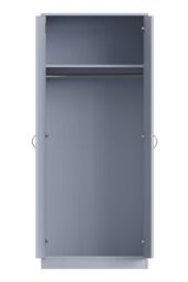 FWStyle High Gloss Grey 2 Door Mirrored Double Wardrobe - thumbnail 4