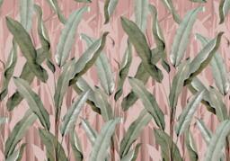 Superfresco Easy Banana Leaf Pink Print To Order 3m x 2.8m Mural - thumbnail 2