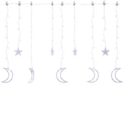 Berkfield Home Star & Moon Fairy Lights Remote Control 345 LED Blue - thumbnail 2
