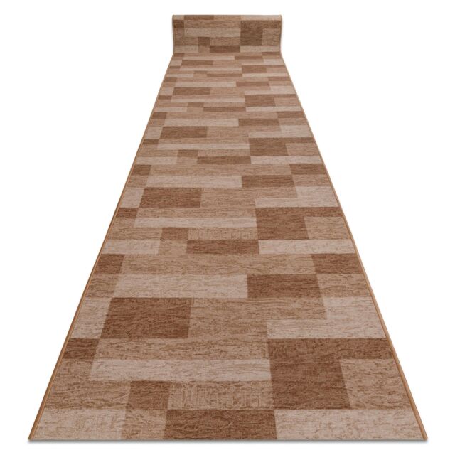 RugsX Anti-Slip Icona Runner in Beige - Size: 67 cm x 370 cm - image 1