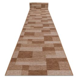 RugsX Anti-Slip Icona Runner in Beige - Size: 67 cm x 370 cm - thumbnail 1