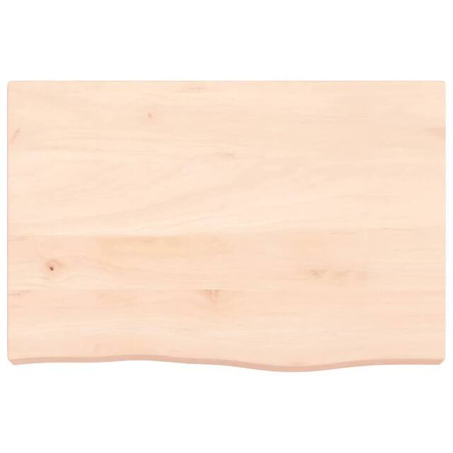 Berkfield Home Table Top 60x40x(2-6) cm Untreated Solid Wood Oak in Light Oak - image 1