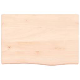 Berkfield Home Table Top 60x40x(2-6) cm Untreated Solid Wood Oak in Light Oak - thumbnail 1