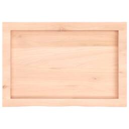 Berkfield Home Table Top 60x40x(2-6) cm Untreated Solid Wood Oak in Light Oak - thumbnail 4