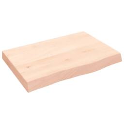 Berkfield Home Table Top 60x40x(2-6) cm Untreated Solid Wood Oak in Light Oak - thumbnail 3