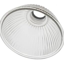 Happy Homewares Pair of American Diner Clear Glass Shades with Ribbed Lines for E14 & E27 - thumbnail 5