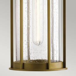 Netlighting Camillo 1 Light Outdoor Pendant Painted Natural Brass IP44 in Gold - thumbnail 3