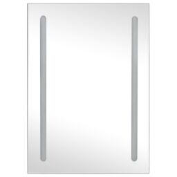 Berkfield Home LED Bathroom Mirror Cabinet 50x13x70 cm in Black - Size: 50 x 13 x 70 cm - thumbnail 4