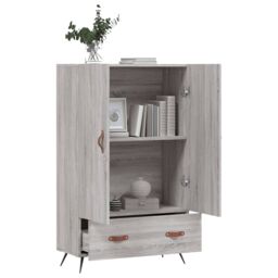 Berkfield Home Highboard Grey Sonoma 69.5x31x115 cm Engineered Wood - thumbnail 3