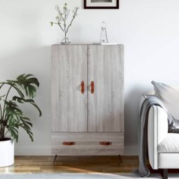 Berkfield Home Highboard Grey Sonoma 69.5x31x115 cm Engineered Wood - thumbnail 1