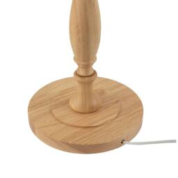 Happy Homewares Traditional Oak Wood Floor Lamp Base with Sleek Triple Segment Design in Light Oak - thumbnail 5