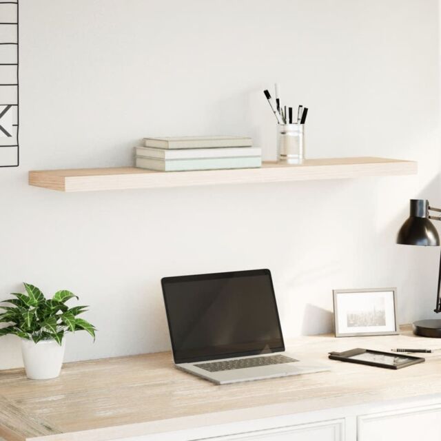 Berkfield Home Floating Shelf 110x23.5x4 cm Engineered Wood in Brown - image 1