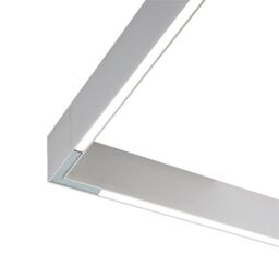 Netlighting Kingsley Integrated LED Linear Baton Pendant Bar Silver Anodised Frosted IP40 - thumbnail 4
