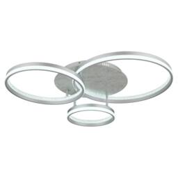Netlighting Mary 3 Ring Semi Ceiling Light Silver LED Dimmable 2700-6500K Remote - thumbnail 5