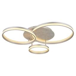Netlighting Mary 3 Ring Semi Ceiling Light Silver LED Dimmable 2700-6500K Remote - thumbnail 4