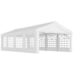 STILVORA Gazebo 8 x 4m with Removable Walls & Windows in White - thumbnail 4