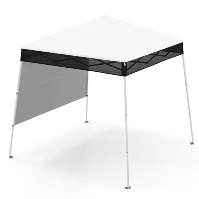 Costway Pop up Canopy Tent Easy Setup Folding Gazebo Shelter w/ 1 Sidewall in White - image 1