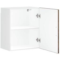 Berkfield Home Kitchen Wall Cabinet¬†Porto Smoked Oak Engineered Wood in White - thumbnail 6