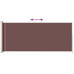Berkfield Home Patio Retractable Side Awning 180x500 cm Brown - thumbnail 3