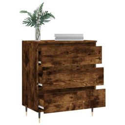 Berkfield Home Sideboard Smoked Oak 60x35x70 cm Engineered Wood in Brown - Size: 60 x 35 x 70 cm - thumbnail 4