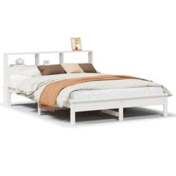 Berkfield Home Decorative Bed Frame without Mattress White 160x200 cm Solid Wood Pine - thumbnail 3
