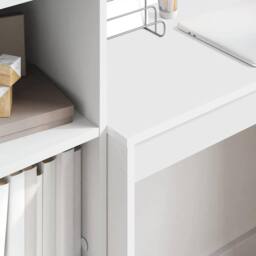 Berkfield Home Writing Desk White MDF 80 x 40 x 76 cm Simple Writing Desk - thumbnail 4