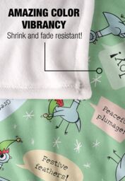 Hidden Pigeon Dont Let The Pigeon Drive The Sleigh Joy Pattern Silky Touch Super Soft Throw Blanket 152 X 127 cm in White - thumbnail 4