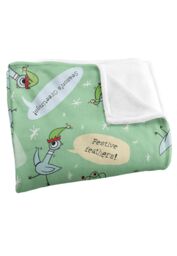 Hidden Pigeon Dont Let The Pigeon Drive The Sleigh Joy Pattern Silky Touch Super Soft Throw Blanket 152 X 127 cm in White - thumbnail 3