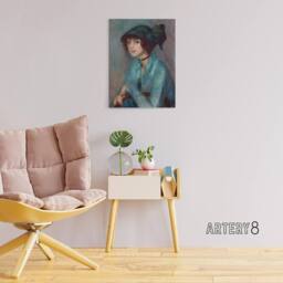 "Artery8 The Brunette Woman Portrait Glackens Canvas Wall Art Print - Size: W12"" x H16""" - thumbnail 3