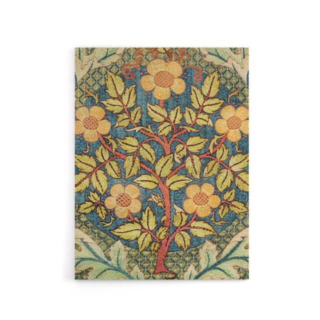 "Artery8 Rose Wreath Embroidery Pattern Canvas Wall Art Print Morris - Size: W18"" x H24""" - image 1