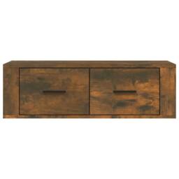 Berkfield Home Hanging TV Cabinet Smoked Oak 80x36x25 cm Engineered Wood in Brown - Size: 80 x 36 x 25 cm - thumbnail 6