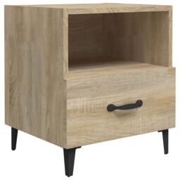 Berkfield Home Bedside Cabinet Sonoma Oak Engineered Wood in Brown - thumbnail 2
