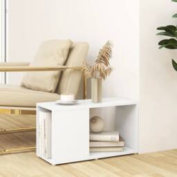 Berkfield Home TV Cabinet White 60x24x32cm Engineered Wood - Size: 60 x 24 x 32 cm - thumbnail 3