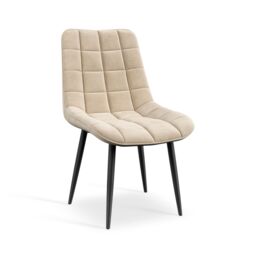 More4Homes Haydon Extending Dining Table & Chairs- Oak Effect Table Top w Black Legs + Nova Velvet Dining Chair Set Of 6 in Beige - thumbnail 6