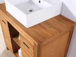 Vente-unique Acacia Wood Bathroom Unit With Single Basin - 90 Cm - PULUKAN in Walnut - thumbnail 7