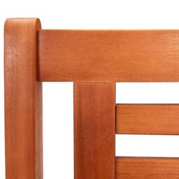 Berkfield Home 3-Seater Garden Bench 150 cm Solid Eucalyptus Wood in Brown - thumbnail 6